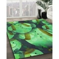 thumbnail image 3 of Ahgly Company Machine Washable Indoor Square Transitional Medium Forest Green Area Rugs, 8' Square, 3 of 7