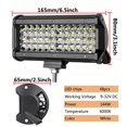 thumbnail image 3 of RV Tiras de luz LED duales de 7 pulgadas 6000K 144W 5760LM 10-30V 4 filas Lente 8D Foco todoterreno con chip LED, faros delanteros, luces de trabajo, luces antiniebla, adecuado para automóviles, camio, 3 of 5