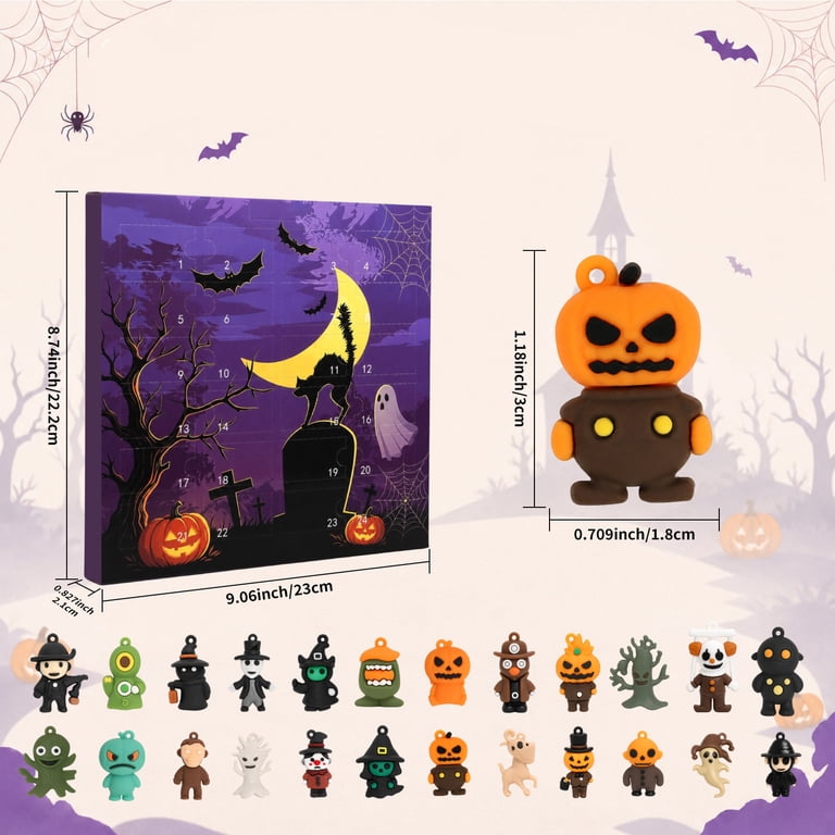 Halloween Advent Calendar 2026, 24 Day Halloween Mini Dolls