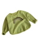 thumbnail image 3 of Sudadera con capucha Honeeladyy para niños, camiseta de manga larga para bebé, camiseta de cuello redondo y manga larga para baloncesto y golf (verde, 5-6 años), 3 of 3