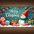 thumbnail image 6 of Colorful Theme Christmas Banner Decorative Design Snowman Banner Gift Prop for Holiday Celebration Winter Festival Indoor Decoration, 6 of 9
