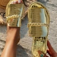 thumbnail image 7 of Summer Slippers for Women Open Toe Slip On Flat Slides Sandals Summer Casual Women Beach Fashion Slippers Lazy Shoes, 7 of 7