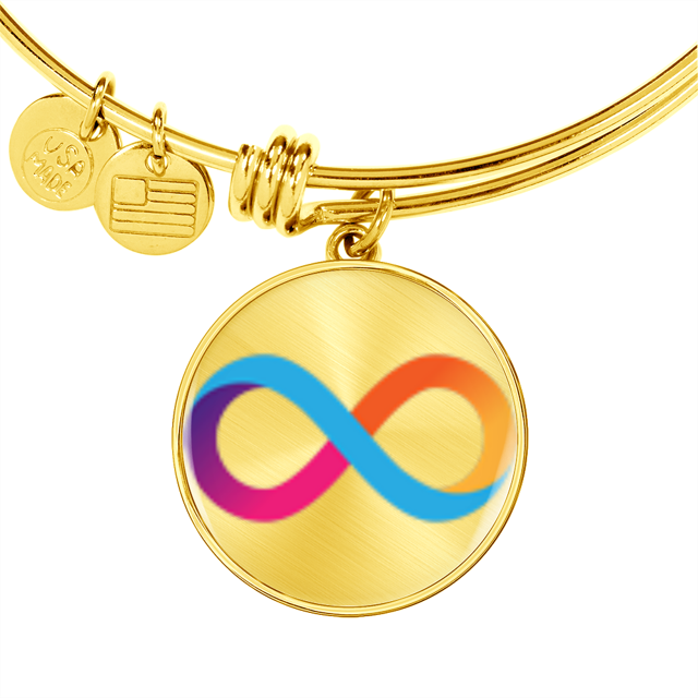 Internet Computer (ICP) Bracelet Stainless Steel or 18k Gold Circle Bangle