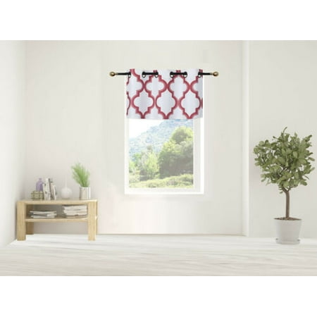 1pc 7lo Red Tier Valance Kitchen Bathroom Penthouse Window Curtain