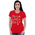 thumbnail image 4 of Funny Christmas Fa La La La Lazy Womens Fitted Plus Size Graphic Tee Brisco Brands 2X, 4 of 5