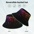 thumbnail image 5 of Easygdp Colorful Sparkling Double-Sided Reflective Fisherman Hat for Outdoor and Night Walking, Unisex, 5 of 9