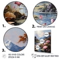 thumbnail image 3 of Designart "Autumn Scenery By The Japanese River II" Flowers Floater Framed Canvas Art Print, 3 of 5