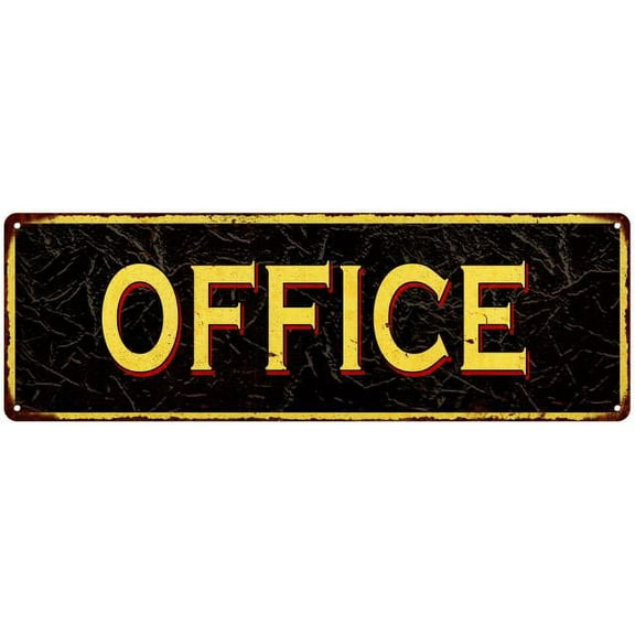 OFFICE Vintage Looking Metal Sign Home Decor 8x24 108240032013