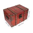 thumbnail image 2 of 1Pc Vintage Wooden Jewelry Storage Box Household Storage Desktop Box Sundries Box, 2 of 8