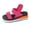 Hot Pink, variant on Womens Beach Sandals Dressy Trendy Lightweight Wide Toe Box Low Wedge Heels Womens House Shoes Size 9 Braided Espadrilles for Women Ankle Strap Beach Sandals Summer Shoes