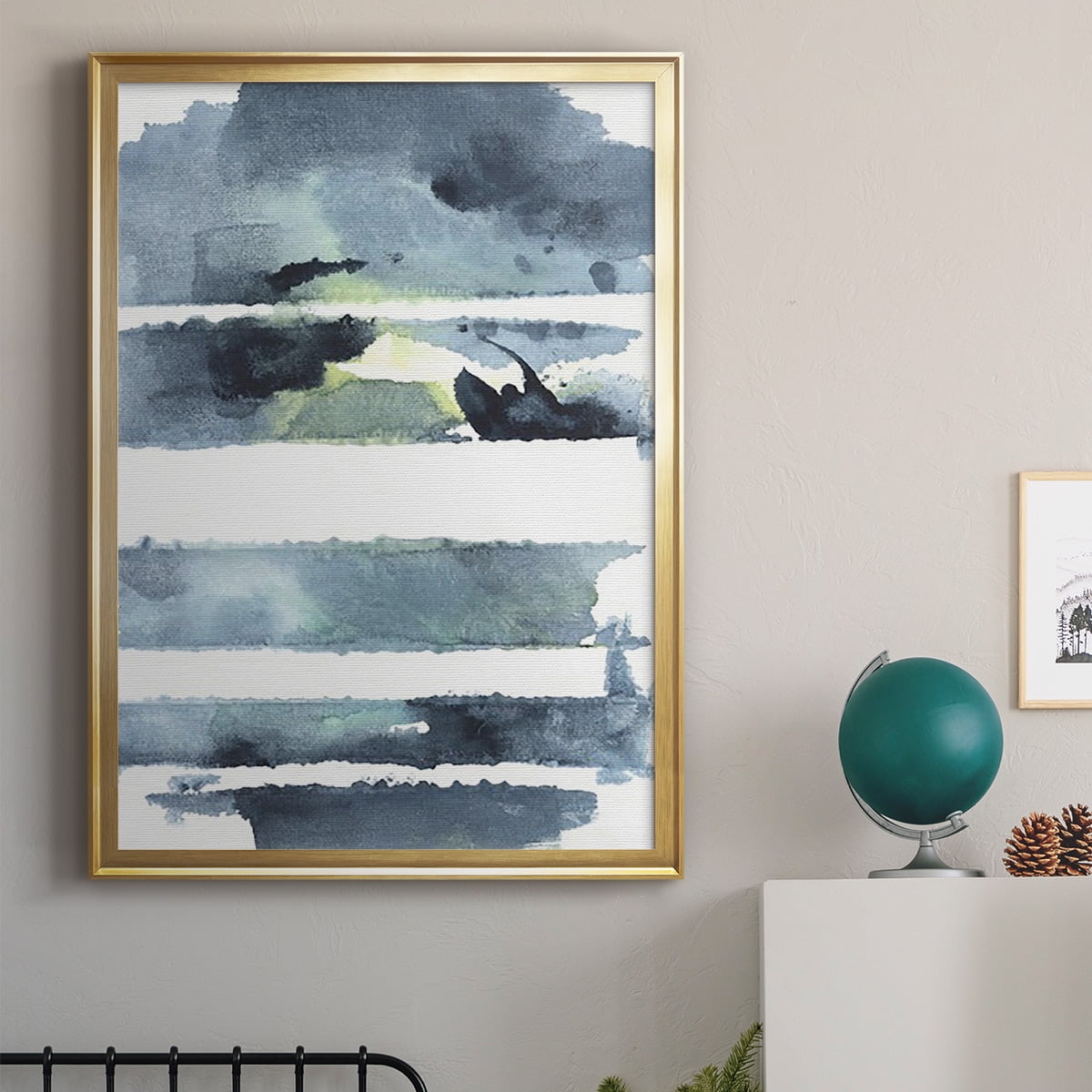 Blue Memories I Premium Framed Print, in Gold, Black, or Silver - Ready to Hang