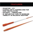 thumbnail image 4 of The ROP Shop (Pack of 100) (1/4 Inch) Orange 48 Inch Reflective Driveway Markers, Snow Stakes Poles for Snow Plowing Driveways, Walkways, Sidewalks, Parking Lots, 4 of 8