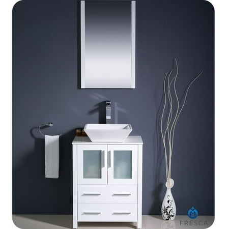 Fresca Torino 24 Single Modern Bathroom Vanity Set With Mirror This On Opens A Dialog That Displays Additional Images For Product With The Option To Zoom In Or Out