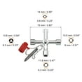 thumbnail image 2 of REGALWOVEN Multi-Functional Universal Cross Key 4 Way Gas Water Meter Key 2Pcs, 2 of 6