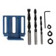 thumbnail image 5 of 8 Pcs Woodworking Punch Hole Locator Drilling Doweling Guide Tools for Carpentry Blue Durable Precision Alignment Kit, 5 of 5