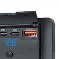 thumbnail image 2 of 2X Cargador USB Dual PD + Dual QC3.0 de 4 Puertos de 12 V y 108 W con Voltímetro Digital, de Corriente, Adaptador de Panel, 2 of 5
