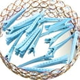 thumbnail image 4 of 24 Packs Duck Bill Clips, 3.35 Inches Rustproof Metal Alligator Curl Clips with Holes for Hair Styling, Hair Coloring, Blue, 4 of 5