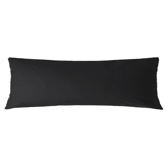 iMaylex Egyptian Cotton Zipper Pillowcases, Soft and Breathable Pillow Case, Black, Body, 20" x 48"
