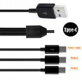 thumbnail image 4 of EIGTHTAIL USB C Splitter Cable  USB 2.0 Type A Male to USB Type C(USB-C) Male 1 to 3 Cable, 4 of 11