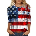thumbnail image 2 of Mifsaly Independence Day T Shirt Women 3/4 Sleeve Crewneck Patriotic Shirts 4Th Of July Graphic Cotton Tee 2026 L, 2 of 5