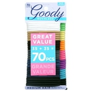 Goody Ouchless No Metal Gentle Elastics, Assorted Colors, 70 Ct