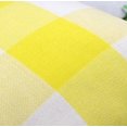 thumbnail image 2 of Juego de 2 fundas de almohada LIUYMXG de lino poliéster a cuadros de búfalo 18 x 18 pulgadas amarillo y blanco, 2 of 5