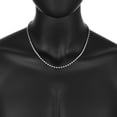 thumbnail image 4 of 4mm Solid .925 Sterling Silver Military Ball Chain Necklace, 22 inches, 4 of 7