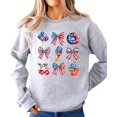 thumbnail image 4 of 4th of July Patriotic Sweatshirt for Women & Kids USA Red White Blue Family Matching Crewneck Gray Sweatshirt Adult Medium, 4 of 7