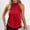 Red, variant on Womens Button Tank Tops Fashion New Arrival Solid Casual Sleeveless Slim Fitted Shirts for Women