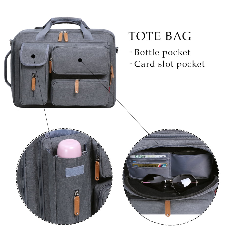 Baby Diaper Backpack - Large Capacity Waterproof Nappy Bag with Insulated Pockets and 14-inch Laptop Compartment, Large Daypack Business Weekender Luggage Backpack for Momm Dad （Grey)