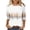 #0294-Multicolor, variant on Women's Casual Printed Round Neck Three Quarter Sleeve 3/4 Sleeve T-shirt Loose Top