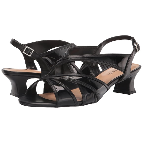 Sandalia con tacón Easy Street Tristen para mujer, color negro, talla 7.5, estrecha