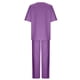 thumbnail image 4 of ICHUANYI ClearanceWomen's Summer Suit Fashion Short Sleeve Solid Color Trousers Casual Two-Piece Suit(Purple, XXL) ICHUANYI WER20232080501130, 4 of 5