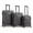 Dark Grey, variant on 3 Piece Luggage Sets ABS Hard Shell Suitcase with TSA Lock 360° Spinner Wheels, Carry On & Checked Luggage Black