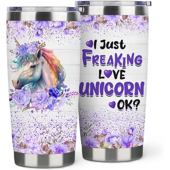 Unicorn Tumbler for Unicorn Lover,20 oz Unicorn Coffee Cup Double Wall Stainless Steel Vacuum Insulated (Unicorn, 20 oz)