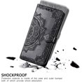 thumbnail image 5 of for Google Pixel 5A 5G Wallet Phone Case,Mandala Embossing PU Leather Phone Case with Credit Card Holder & Hand Strap Kickstand Flip Folio Closure Cover for Google Pixel 5A 5G MTL Black, 5 of 16