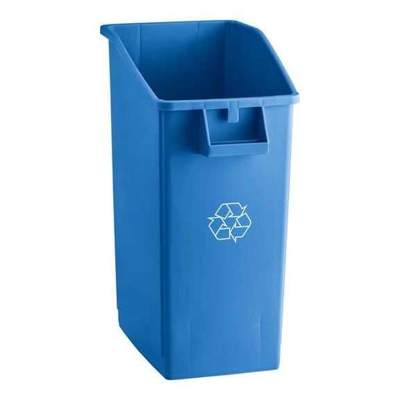 Glownary Under-Counter Recycling Bin, 23 Gallon, Blue, Rectangular, Polypropylene, Stackable