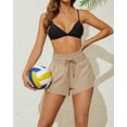 thumbnail image 5 of Sociala Women's Double Layer Swim Bottoms High Waisted Drawstring Bermuda Shorts Swimwear, 5 of 5