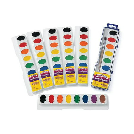 Colorations Best Value Washable Watercolor - Set of 6 Refills, 8 Colors (Item # (Best Watercolor Paints For Students)