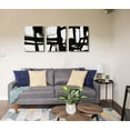 thumbnail image 3 of 3 Piece Contemporary Canvas Wall Art, Black and White Abstract Pictures Prints Stretched for Living Room Bedroom Home Office Decor Ready to Hang Each Mordern Artwork Framed 12"X16", 3 of 6