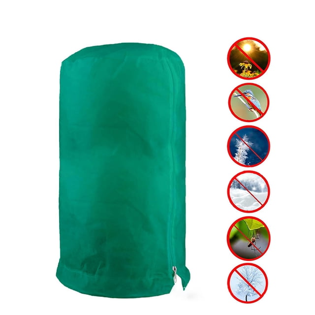Hovilon Couvertures de Plantes Protection contre le Gel, 23.6x31.4 Po Couvertures d'Hiver pour Temps Froid avec Cordon de Serrage Tissu de Protection Réutilisable pour Plantes d'Extérieur Arbres Fruitiers en Pot
