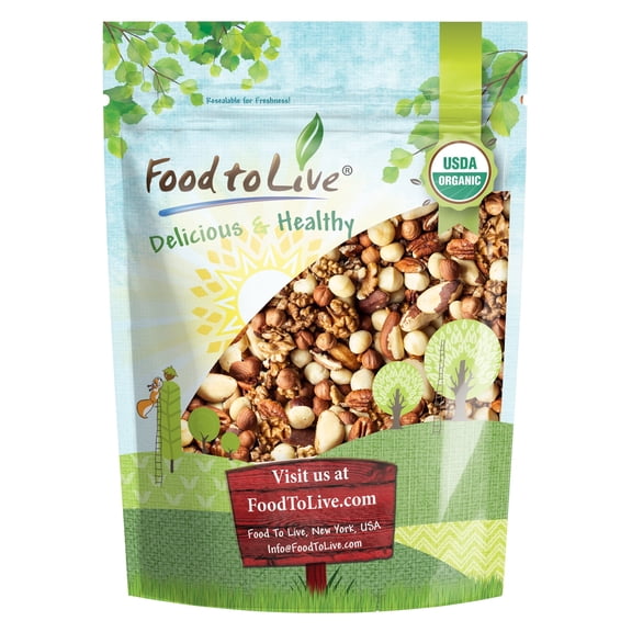 Organic Keto Raw Nuts Mix, 2 Pounds - Non-GMO, Raw, Vegan - by Food to Live