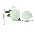 thumbnail image 3 of Efavormart 24 Roses | 5" Artificial Foam Rose With Stem And Leaves for Wedding Party Home Event Décor Wedding Anniversary Party - Ivory, 3 of 6