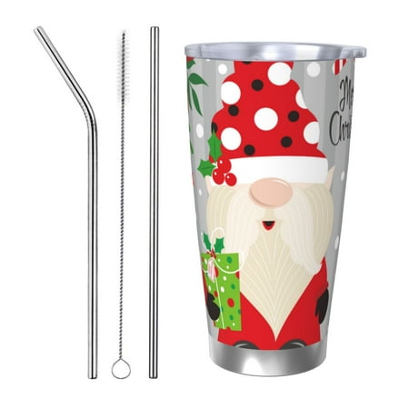 

Tideii Gnome And Buffalo Plaid for 20OZ Car Cup Stainless Steel Cold and Hot Cup with Lid Suitable for Outdoor and Home Unisex-Straw Three-piece Set