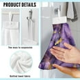 thumbnail image 6 of ZIATUBLE Purple Hand Tie Towel Marble Stripes Hanging Kitchen Dish Towel with Hanging Loop Bathroom Hand Bath Towel Machine Washable Hanging Dual-Purpose Hand Towel Dish Cloth, 6 of 7
