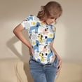 thumbnail image 5 of The Xecao Poodle Dog Women's Crew Neck Body Suit, a short-sleeved bodysuit and basic swimsuit, both comfort and style for dating and daily life, 5 of 9