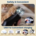 thumbnail image 3 of 2-in-1 Dog & Cat Clipper With - Dual Highlight Led Reduce Over-trimming  Long Cordless Usb-c Rechargeable Safety Lock Catcher Cap Quiet Home For Small Large Pets, 3 of 8