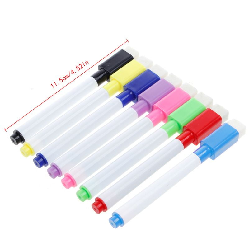 ESTONE 5Pcs Whiteboard Pen Erasable Dry White Board Markers Black Ink Fine Size Nip