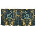thumbnail image 7 of Yayeee Kitchen Curtains Tier Set of 2 Light Filtering 57"x24" Over Sink Window Panels, Green Celestial Serpent, 7 of 7