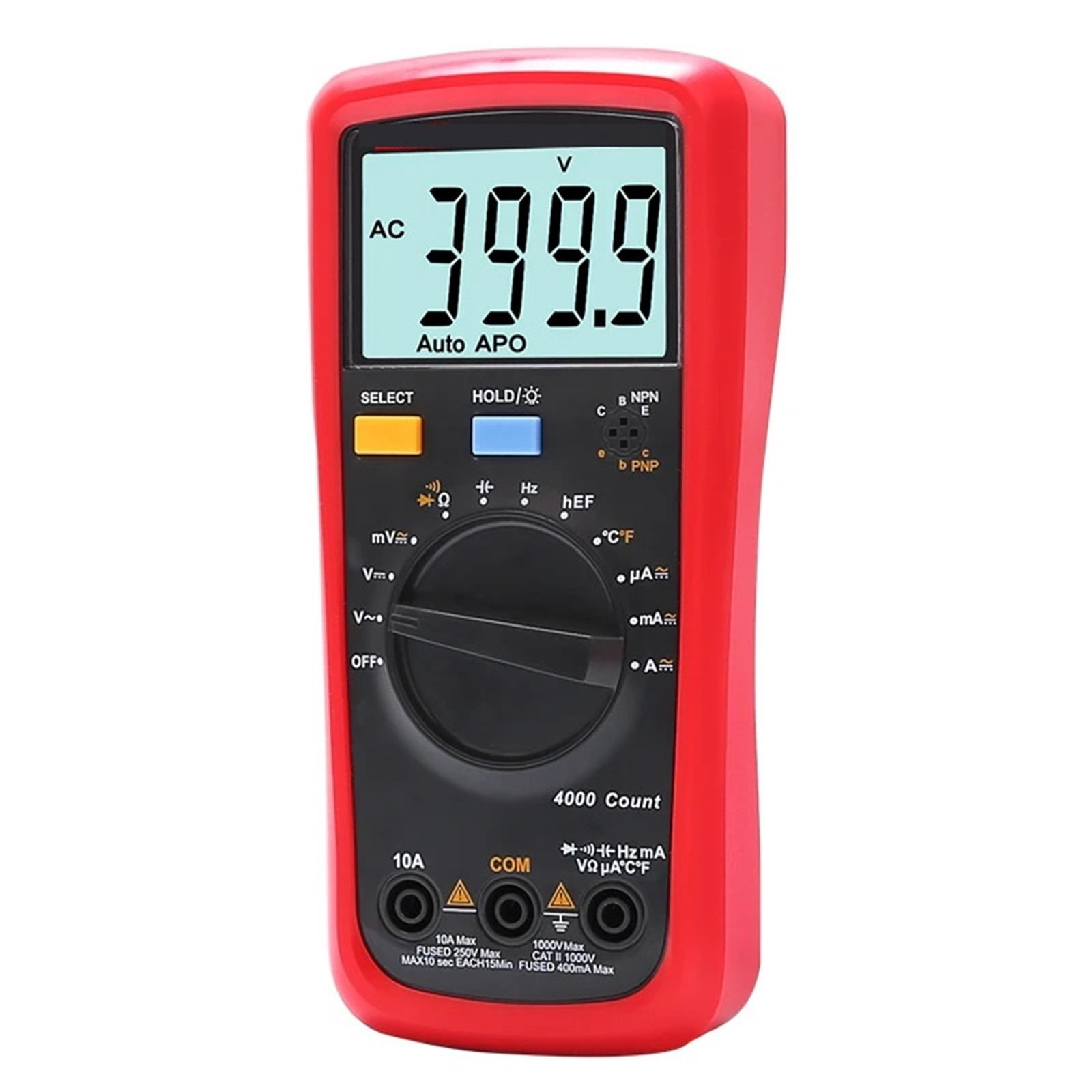 Digital Multimeter 1000V 10A Auto Power Off AC DC Voltage Current Ohm Diode Meter Temperature Test ,Battery Test